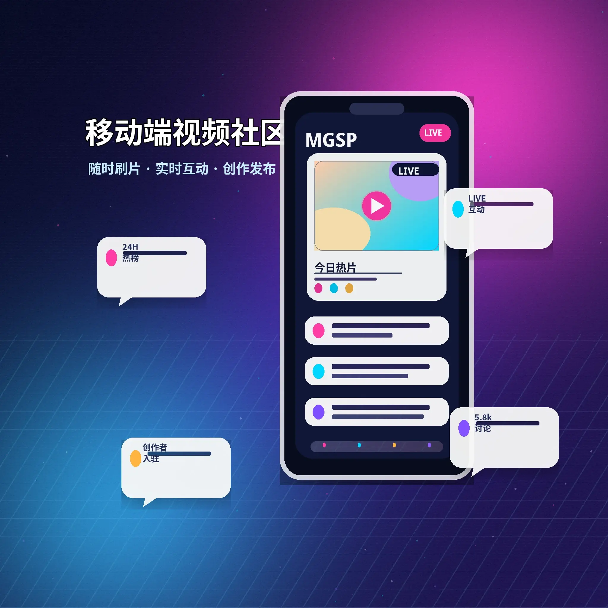 蘑菇视频APP内容与社区服务